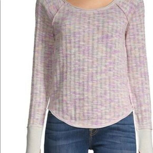 Free People Crew Neck sweater with reglan sleeves sz XS - Picture 3 of 7